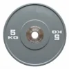 Disco bumper calibrado de competición 5 kg color blanco Fitness Kingdom para halterofilia y crossfit