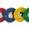 Set completo de discos bumper calibrados de competición Fitness Kingdom de 5 kg a 25 kg